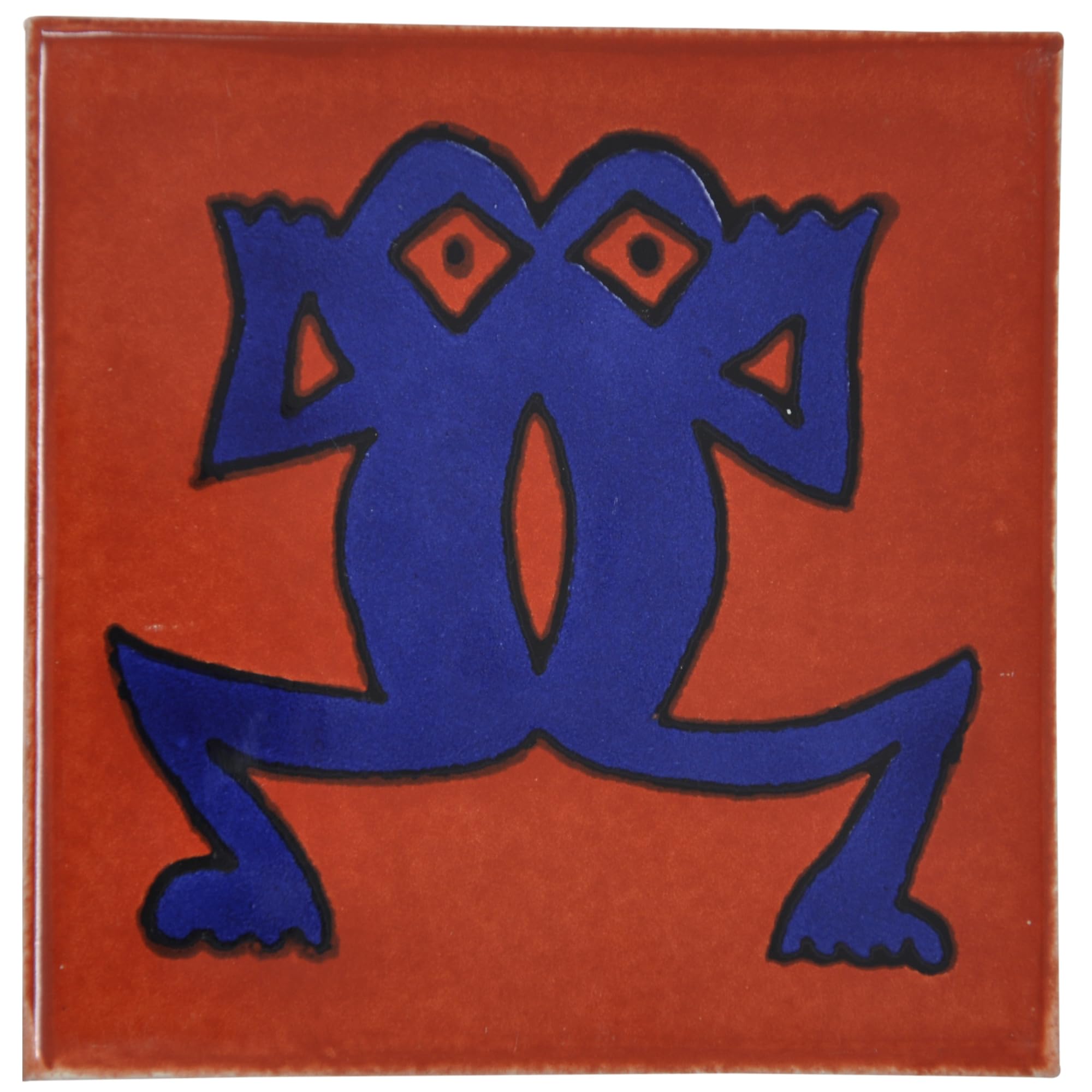 Tumia LAC Handmade Mexican Talavera Tile - Authentic Style Geraldo Ceramic Tiles for Crafts, Backsplashes and Home Improvement - 10 Pack