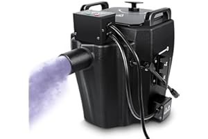 KIINSEHTOQ Dry Ice Fog Machine 3500W Low Lying Smoke Machine Wedding Professional Stage Fogger with Tube Nozzle High Density Fog 150m²/1614ft² for Wedding Party Events Stage Club Disco DJ Halloween Festival