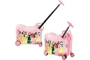 BIOWORLD Disney Princesses Ride-On 18" Suitcase For Kids & Toddlers