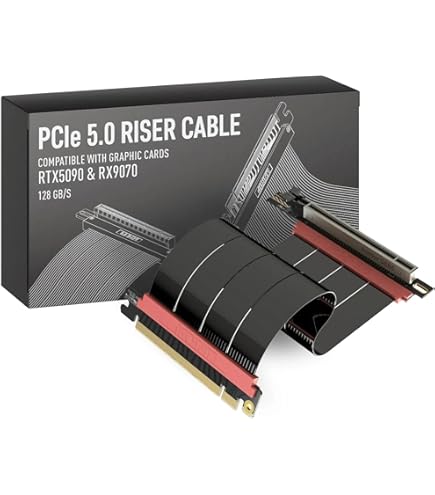 512210 GLOTRENDS 200mm PCIe 5.0 ライザーケーブル Amazon.com: GLOTRENDS PCIe 5.0 X16 GPU Riser Cable Length 200mm