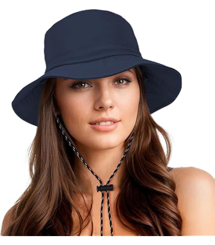 Adjustable Waterproof Bucket Rain Hat in Nylon, Easy to fold  display picture 1