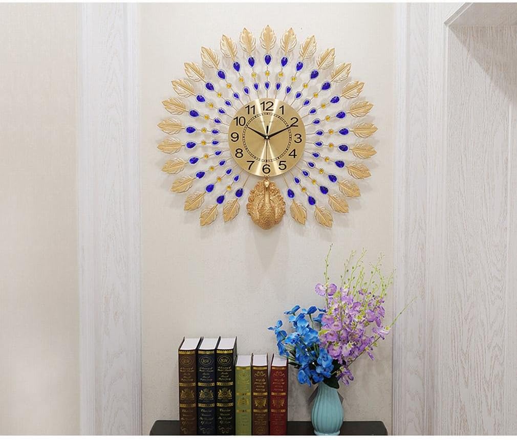 XZ Living Room Modern Creative Clocks Simple Watch Silent Mute Personality Fashion Wall Clock,B,26 inches