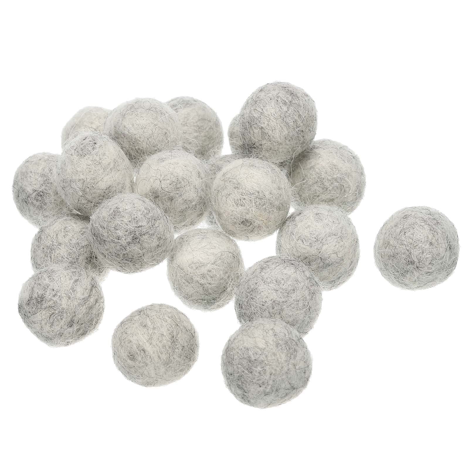 PATIKIL Wool Felt Ball Beads Wool Felting Pom 2cm 20mm Grey for Home Crafts Handcrafts Project DIY Pack of 20