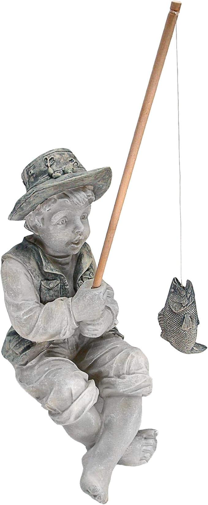 boy fishing figurine