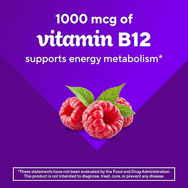 VITAFUSION VITAMIN B12 GUMMY VITAMINS FOR ENERGY METABOLISM SUPPORT, RASPBERRY FLAVORED, AMERICA’S NUMBER 1 GUMMY VITAMIN BRAND, 70 DAY SUPPLY, 140 COUNT