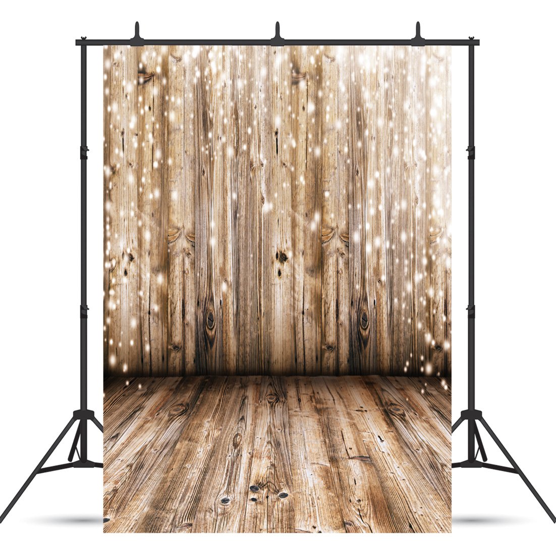 Photo 1 of SJOLOON 5x7ft Rustic Wood Vinyl Photography Backdrop Nostalgia Wood Floor Photo Backdrop Baby Newborn Photo Studio Props JLT10359