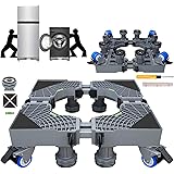 Mini Fridge Stand Mobile Base With 4 Locking Refrigerator Wheels And 8 Strong Feet For Washer Dryer Washing Machine Stand Ped