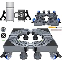 Mini Fridge Stand Mobile Base With 4 Locking Refrigerator Wheels And 8 Strong Feet For Washer Dryer Washing Machine…