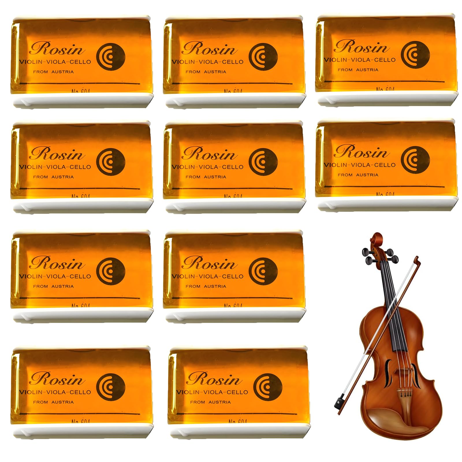 GERUI Natural Rosin for Violin, Cello, 0.6 cm x 4.2 cm x 2.4 cm, 160.0 grams, SXHJXTQ225