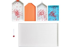 SUWAND 5 Pcs Extra Large Diamond Painting Tray Organizer,Plastic Trays for Beads,Diamond Art Accessories, Rhinestone Dot Tools for DIY Gem Art Craft