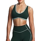 Aoxjox Women's Workout Fitness Rory Ruched Sports Bras Yoga Crop Tank