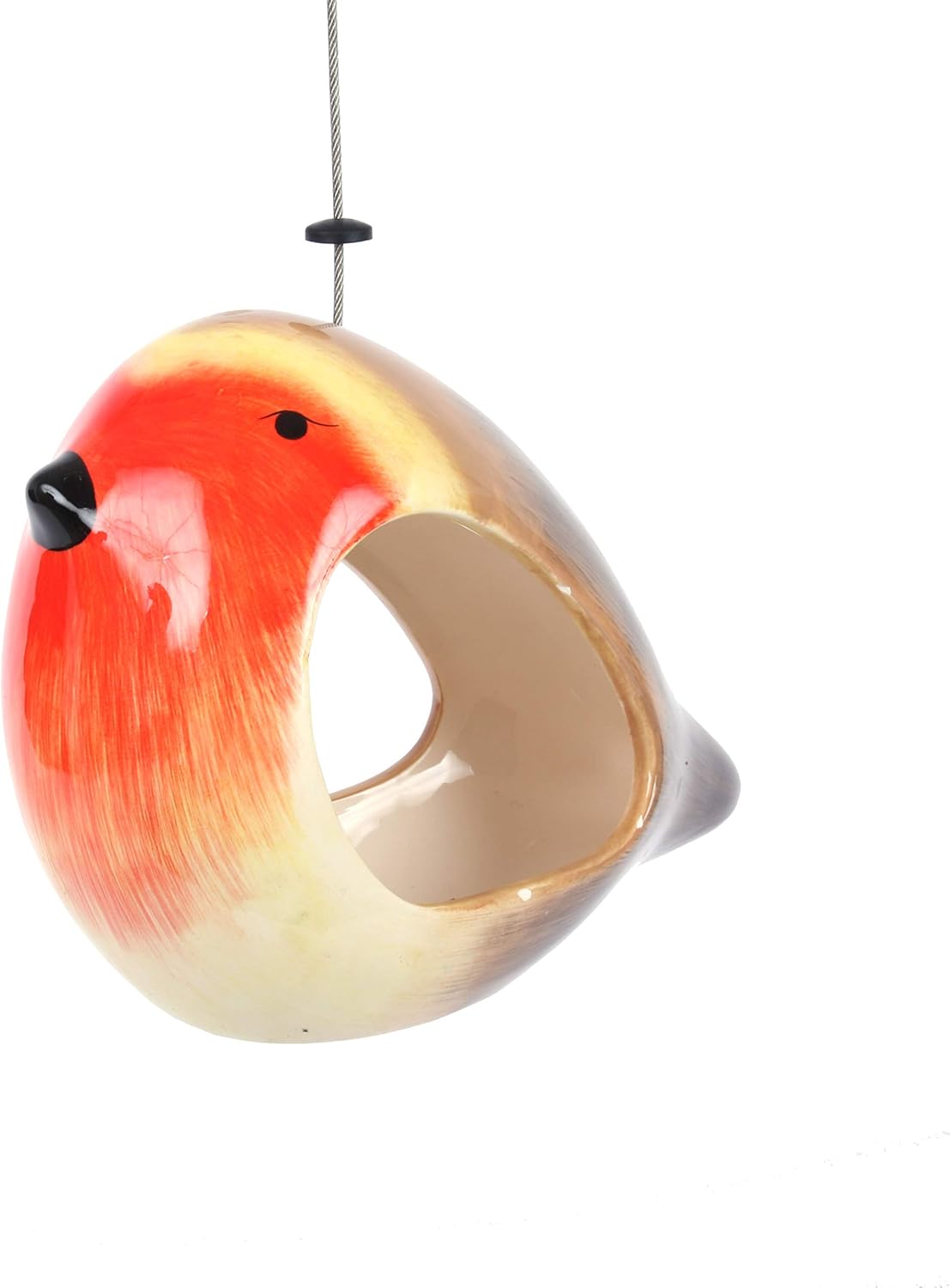 Wildlife World Ceramic Robin Feeder, Red/Yellow Amazon.co.uk Garden