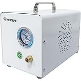 WEST TUNE Lab Diaphragm Vacuum Pump, Portable Oilless Vacuum Filtration Pump for Laboratory Work with 2 Types of Rubber Tubes, Negative Pressure (15L/min)