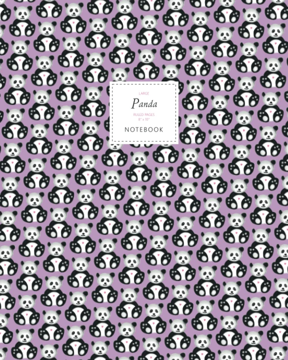 Panda Notebook - Ruled Pages - 8x10 - Premium: (Pink Edition) Fun notebook 192 ruled/lined pages (8x10 inches / 20.3x25.4 cm / Large Jotter)