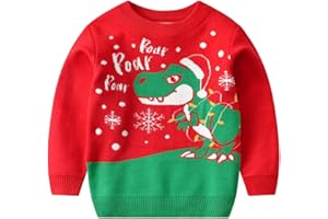 Sanqidu Toddler Christmas Sweater Baby Boys Girls Knitted Ugly Pullover Tops Xmas Holiday Long Sleeve Clothes