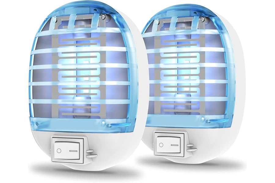 Bug Zapper Indoor, Mosquito Zapper Indoor with Blue Lights for Living Room | 2 Packs Electronic Mosquito Trap indoor, Mosquitoes Killer for Home, Fly Trap Insect Killerfor Kitchen, Baby Room