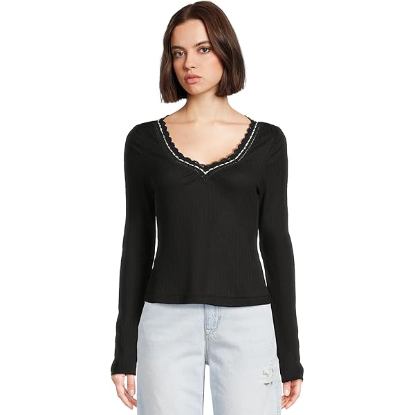 Free People Women's Coffee Chat Long Sleeve, Limoges at Amazon