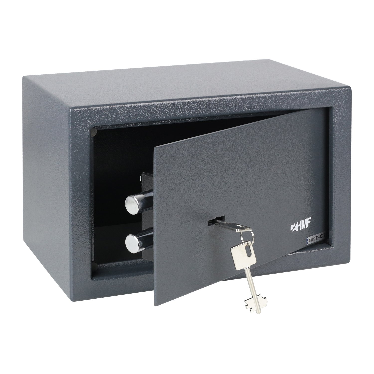 HMF Furniture Safe with Key Lock | Steel Security Box for Home or Office | 31 x 20 x 20 cm | Anthracite