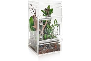 StyEdEk Jumping Spider Enclosure 3x3x6 Inch Acrylic Spider Cage Insect Terrarium Bug Enclosure Tarantula Enclosure Reptile Terrarium for Snail, Mantis, Lizard, and Small Reptiles
