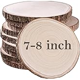 10 Pcs Natural Paulownia Wood Slices 7-8 Inches,Wood Slices for Centerpieces Table Decorations,Unfinished Rounds Wood for Crafts,Wood Slice for Rustic Wedding Decoration Projects