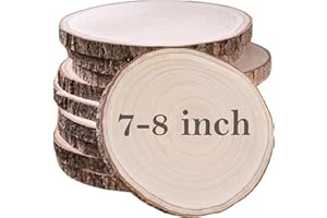 NINEKONG 10 Pcs Natural Paulownia Wood Slices 7-8 Inches,Wood Slices for Centerpieces Table Decorations,Unfinished Rounds Wood for Crafts,Wood Slice for Rustic Wedding Decoration Projects