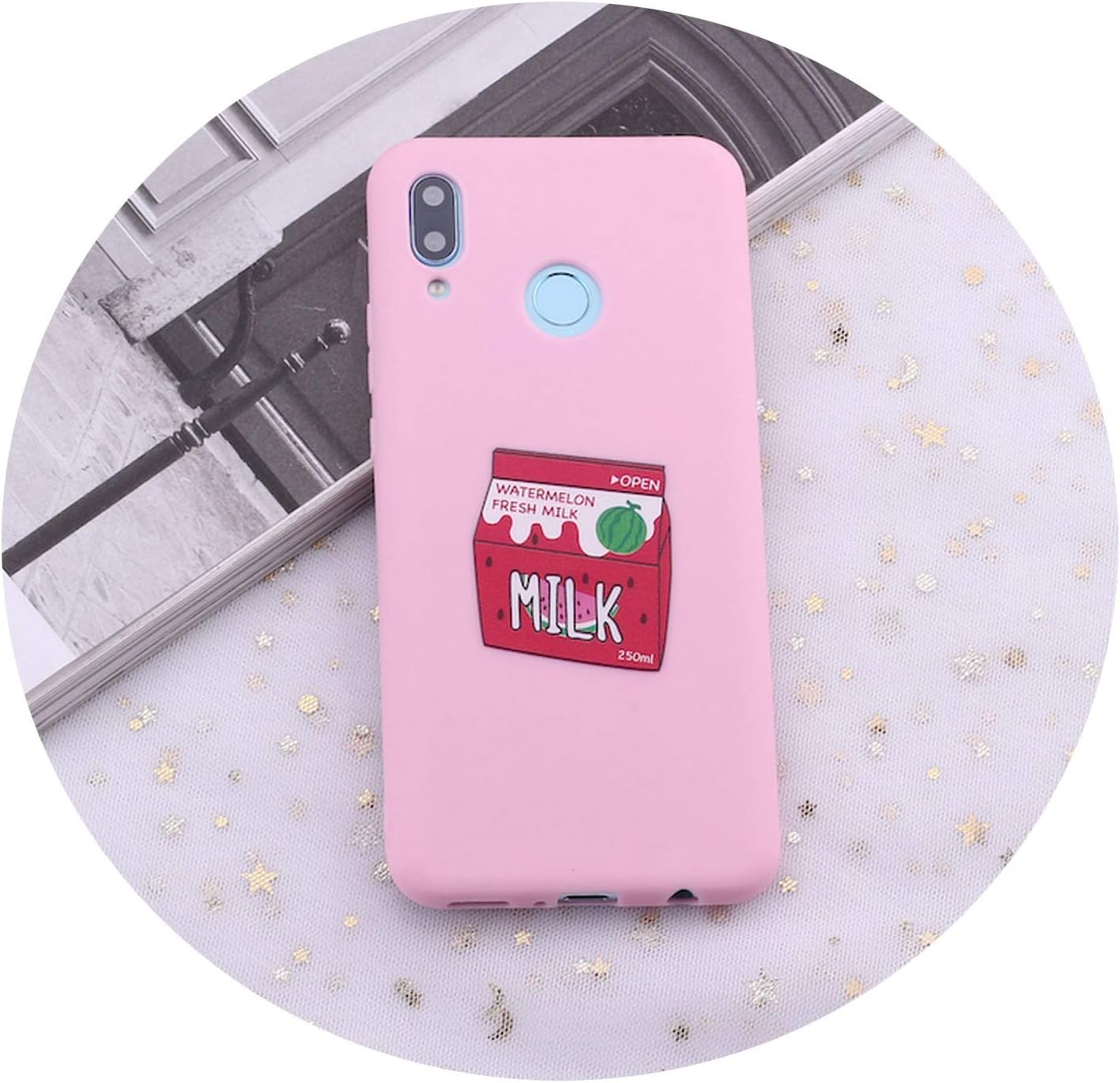 for Samsung S8 S9 S10 S10e Plus lite Note 8 Note 9 Fruit Juice Milk Banana Candy Silicone Phone Case Cover Capa Fundas Coque,Watermelon Milk,S8