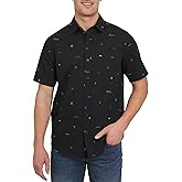 Quiksilver Men's Regular Fit Premium Soft Cotton Short Sleeve Button Down Woven Shirt