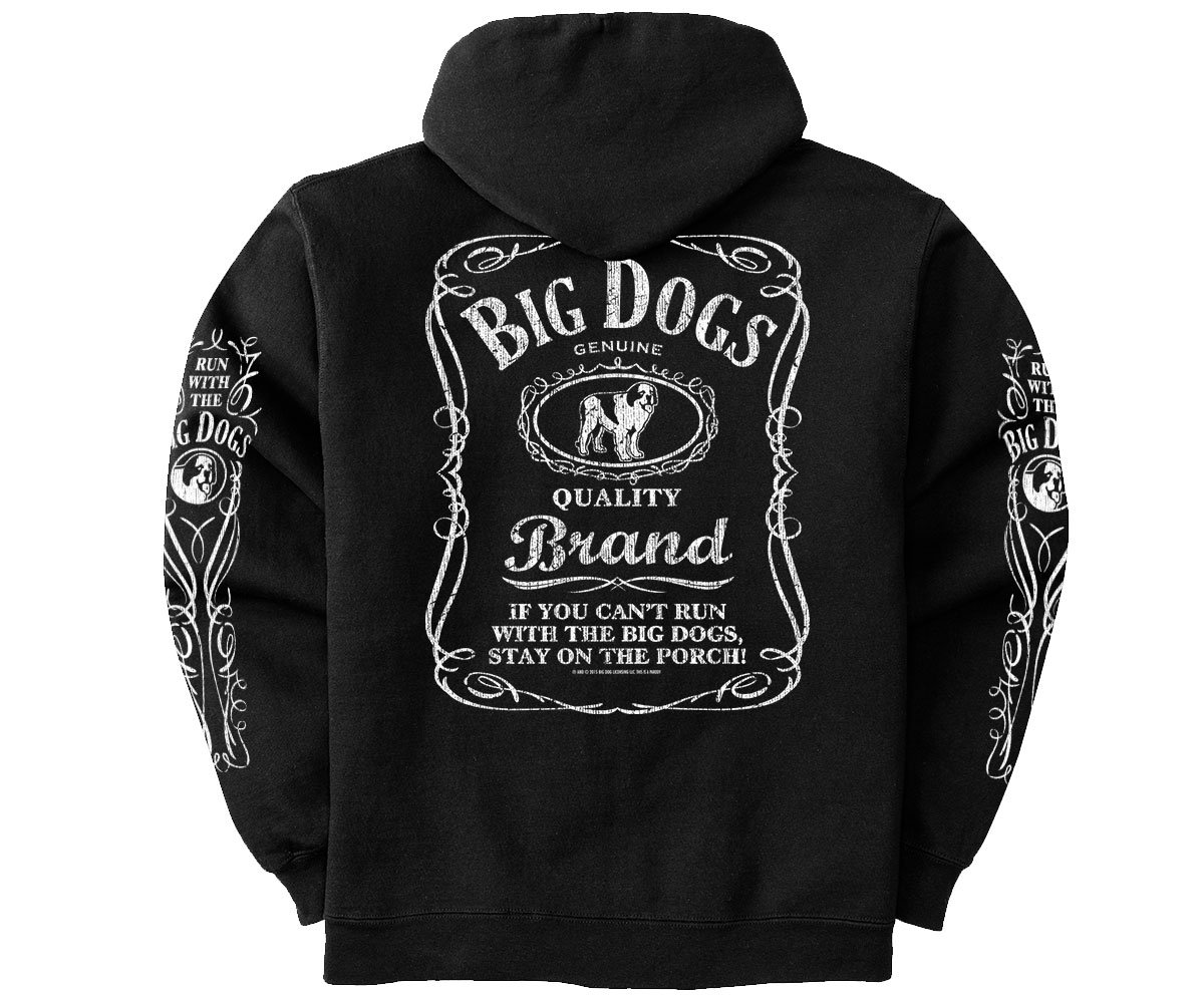 Big Dogs Run With Label Gold Medal Hoodie 2X Black Babies & Beasts