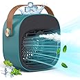 Air Conditioner Portable-5200mAh Rechargeable Personal Air Cooler, Mini Air Conditioner with 3 Speeds, Quiet Desk Cooling Fan for Home, Bedroom, Travel, Office, Outdoor, Indoor