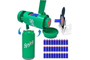 AGM MASTECH Transforming Soda Can Toy Gun - Shoots Soft Foam Darts, includes Shooting Target, Ideal Gift for Boys and Girls, Perfect for Indoor and Outdoor Play