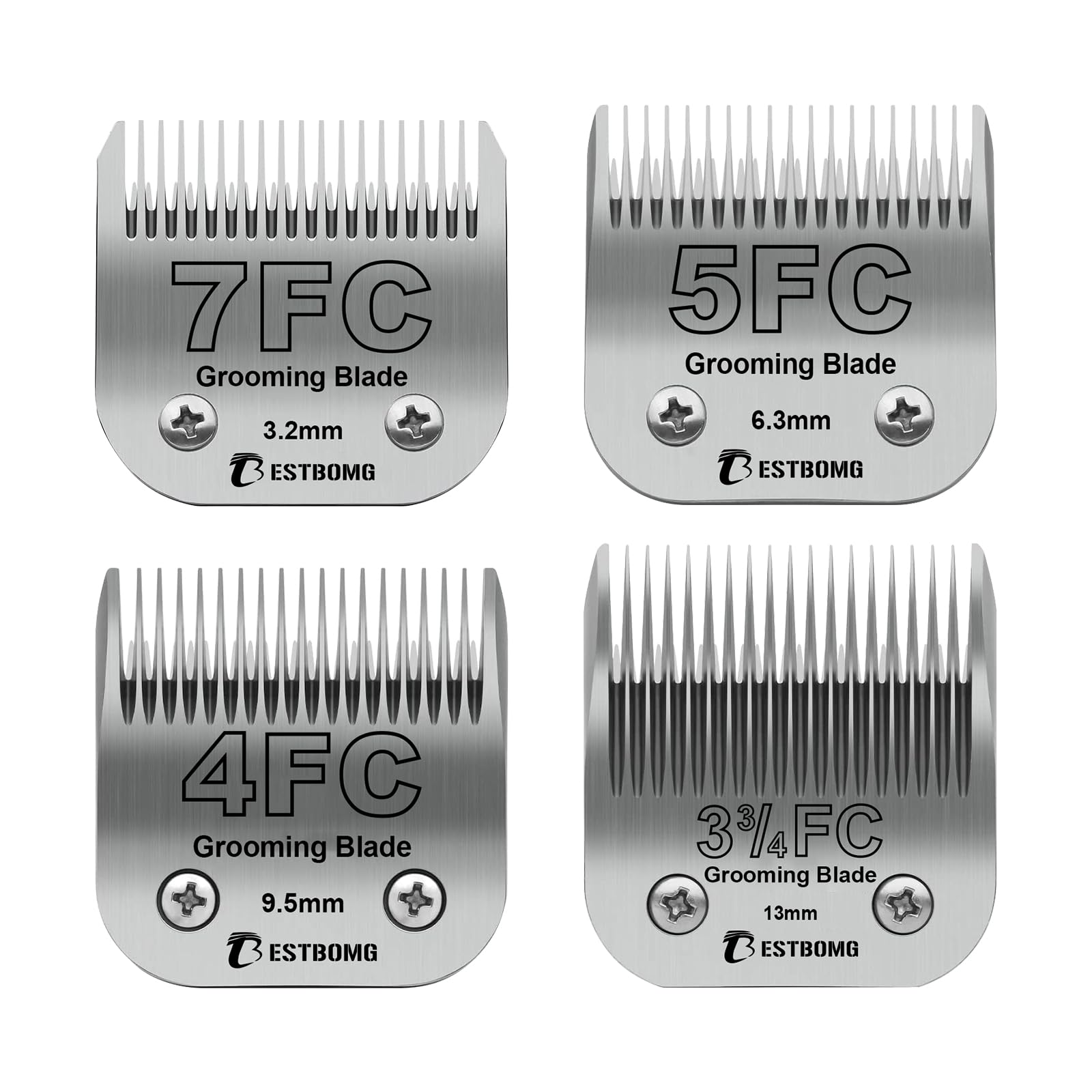 BESTBOMG Dog Grooming Replacement Blade Compatible with Andis/Wahl/Oster Dog Clippers (7FC+5FC+4FC+3FC)