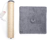Nobleza Cat Scratching Post Small Activity Center Grey 25x25x35cm Sisal Toy view 3