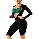 LMCOB Sauna Suit Women Waist Trainers for Women Belly Fat Sauna Suit for Weight Loss Women Workout Sweat Suit