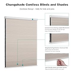 Changshade Cordless Cellular Shades, Blackout
