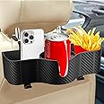 OUSHASAA 3-in-1 Car Headrest Backseat Organizer with 3.7''Cup Holder, Headrest Hooks
