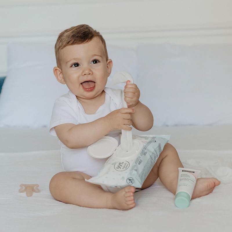 , Pack 60 Toallitas Bebé Aqua Care, Húmedas 99% Agua