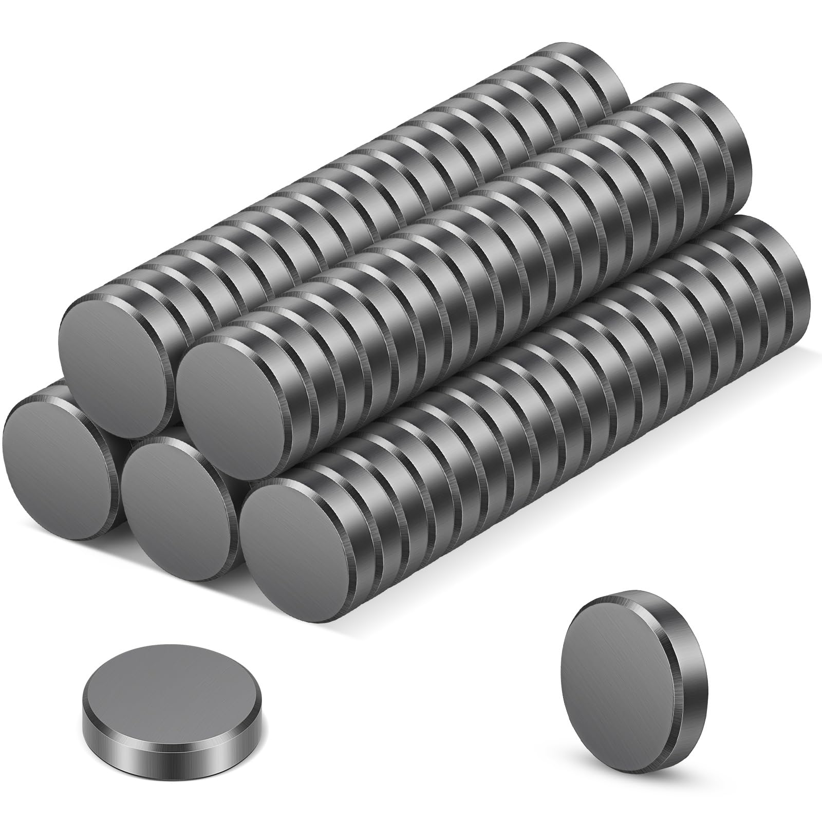 Wukong 90 Pack Whiteboard Magnets Strong, 18×5mm Fridge Magnets Ferrite，Small Magnet Round Magnet for Office, Notice Board and School