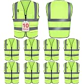 XPCARE Reflective Safety Vests For Women Men, High Visibility Security Vest Pockets and Zipper Front Construction Work Vest