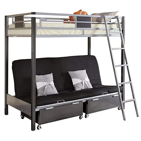Furniture Of America Cm Bk1014 Alpine Kids Metal Futon Bunk Bed