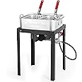 OuterMust 58,000 BTU Outdoor Fryer, 18 Qt. Deep Fryer Pot and 2 Inner Baskets, Ideal for Frying Fish, Chicken Wings, French Fries