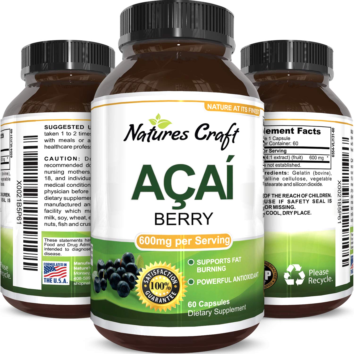 Buy Acai Berry Antioxidant Supplement Detox Cleanse Immune System Boost