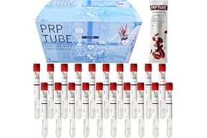 GENERIC 10ml PRP Tubes for PRP Systerm,ACD Solution A and Gel Glass Tube for PRP Separation (20 Pack) (RED-20PCS)