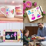 Vicloon 3D Stickers for Kids Unicorn Mermaid 24 Sheets 17x7cm Puffy view 6