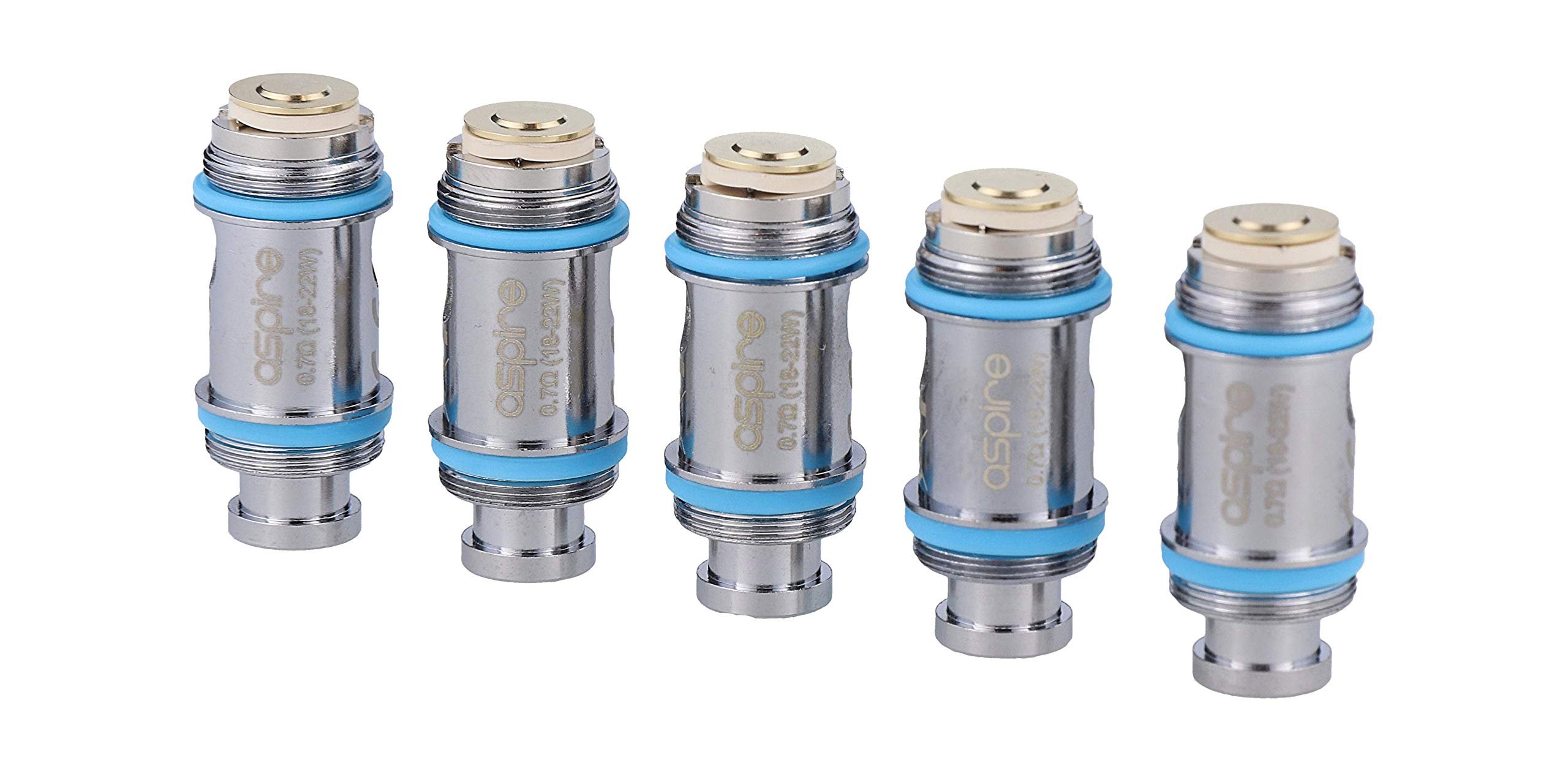 Aspire Nautilus XS Replacement Coils, 0.7ohm, Mesh Coil, Wattage range 18-22W, Works With Nautilus X, Nautilus XS, Pack of 5, No Nicotine