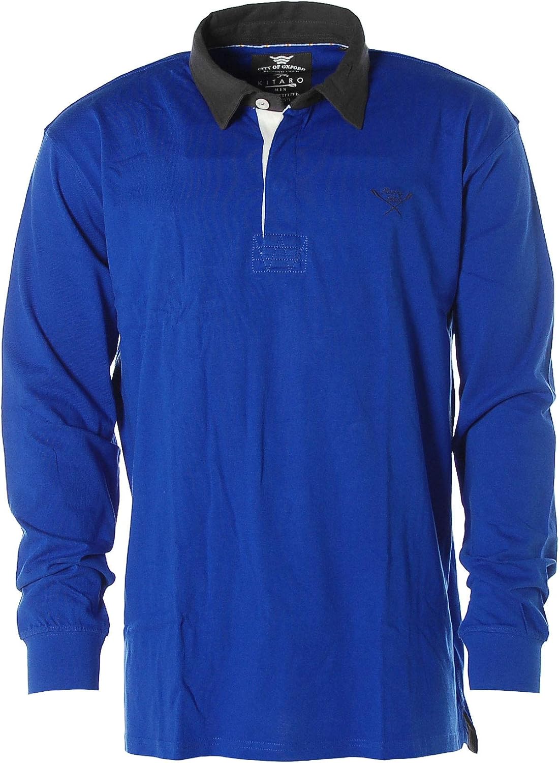 Kitaro Herren Langarm Poloshirt Polo Shirt Rowing Club Oxford Blau