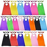 D.Q.Z Superhero-Capes for Kids 20 Sets Children-Superhero Capes and Masks for Super Hero Toys Birthday Party Dress Up Costume