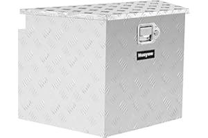 HUAYAW 29 Inch Aluminum Trailer Tongue Tool Box, Heavy Duty Utility Truck Tool Storage Box with Lock and 2 Keys, for Trailers, ATVs, RVs