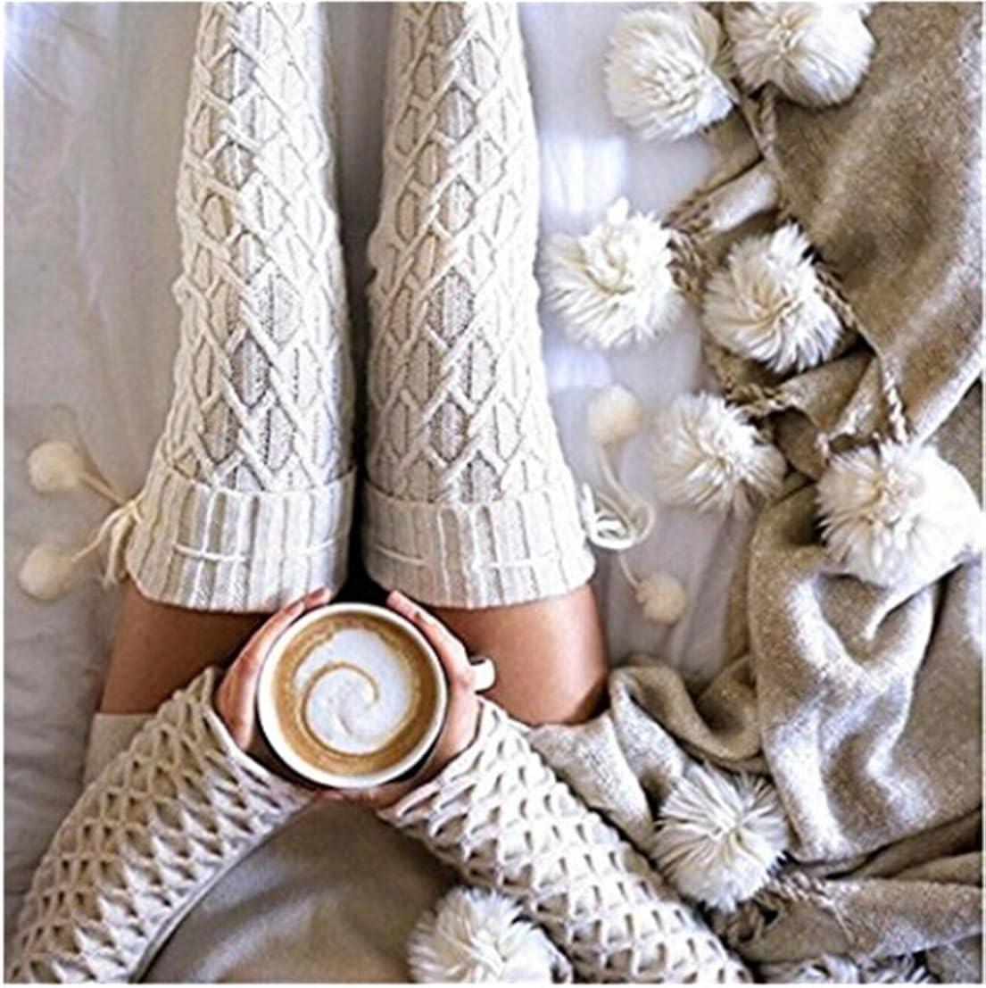 Leg Warmers GUAngqi Women Cable Knit 