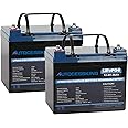 Autocessking 12V 36Ah LiFePO4 Battery, Built in BMS Rechargeable Lithium Battery with Low-Temp Protection, 4000+ Deep Cycles Perfect for Camping, Solar, Boat, Kids Scooters, Power Wheels (2 Packs)