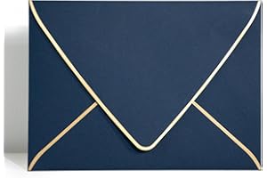 AZAZA 50 Pack, Size A7, Thick Luxury Invitation 5 x 7 Envelopes - For 5x7 Cards| Self Seal| Perfect for Weddings, Invitations, Photos, Graduation, Baby Shower| 5.25 x 7.25 Inches (Noble blue)